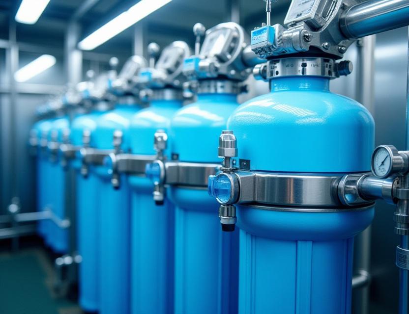 Instalasi filtrasi air modern di SilkRoute Suds